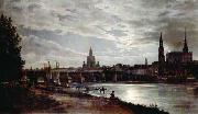 Johan Christian Clausen Dahl Blick auf Dresden bei Vollmondschein Johan Christian Dahl